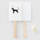 Dalmatian Dog � Halloween Moon Silhouette Classic Fächer (Vorne und Hinten)