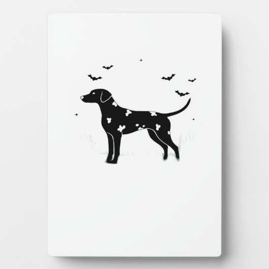 Dalmatian Dog � Halloween Moon Silhouette Classic  Fotoplatte (Vorderseite)
