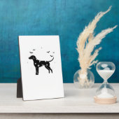 Dalmatian Dog � Halloween Moon Silhouette Classic  Fotoplatte (Seite)