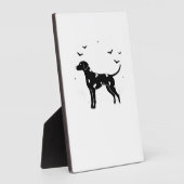 Dalmatian Dog � Halloween Moon Silhouette Classic  Fotoplatte (Seite)