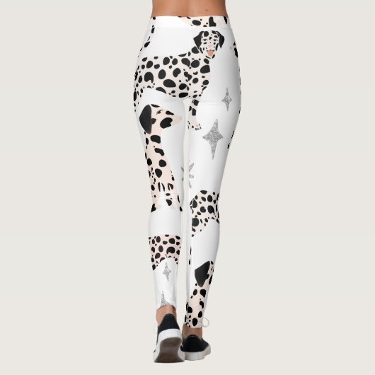 Dalmatian Dog Legging, Animal Legging for women Leggings (Rückseite)