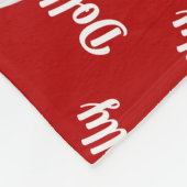 Dalmatian Dog Name on Red Christmas Holiday Fleecedecke (Ecke)