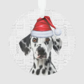 Dalmatian Dog Name Photo Holiday Christmas Ornament (Rückseite)