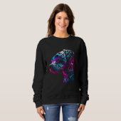 Dalmatian Dog owner Vaporwave Notorious DJ Sweatshirt (Vorne ganz)