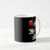 Dalmatian Dog Santa Sleigh Flying Funny Magical Ch Kaffeetasse (VorderseiteRechts)