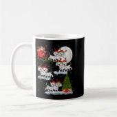 Dalmatian Dog Santa Sleigh Flying Funny Magical Ch Kaffeetasse (Links)