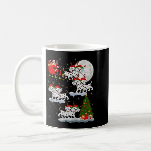 Dalmatian Dog Santa Sleigh Flying Funny Magical Ch Kaffeetasse (Links)