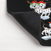 Dalmatian Dog Santa Sleigh Flying Funny Magical Ch Mousepad (Ecke)