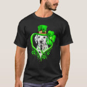 Dalmatian Dog St Patricks Day Lover Irish Shamrock T-Shirt (Vorderseite)