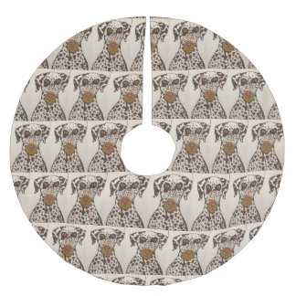 Dalmatian dog Tree Skirt Polyester Weihnachtsbaumdecke