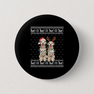 Dalmatian Dog Ugly Christmas Santa Reindeer Xmas P Button