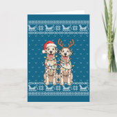 Dalmatian Dog Ugly Christmas Santa Reindeer Xmas P Karte (Vorderseite)