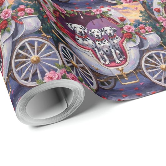 Dalmatian Dog Valentine's Day Geschenkpapier (Rolleneckpunkt)