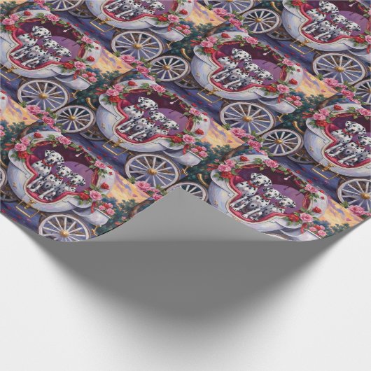 Dalmatian Dog Valentine's Day Geschenkpapier (Ecke)