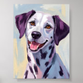 Dalmatian Dog Watercolor Painting Pet Art Poster (Vorne)