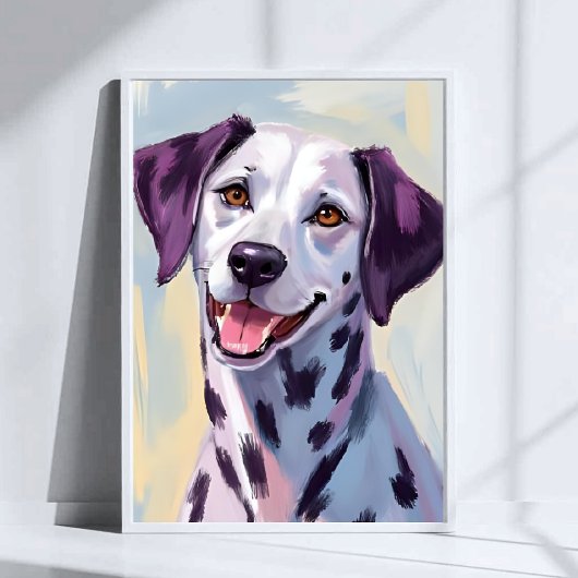 Dalmatian Dog Watercolor Painting Pet Art Poster