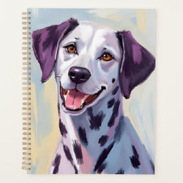 Dalmatian Dog Watercolor Painting Planer