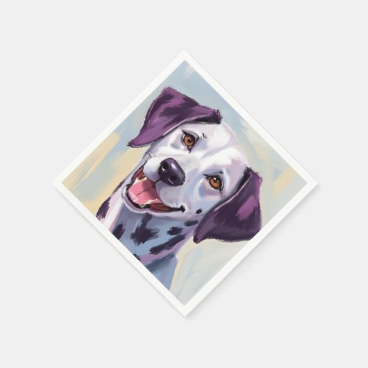 Dalmatian | Dog Watercolor Pet Painting Serviette (Ecke)