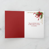 Dalmatian Dog Wearing a Red Christmas Sweater Karte (Innenseite)