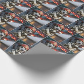 Dalmatian Dog With a Fire Hose Geschenkpapier (Ecke)