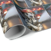 Dalmatian Dog With a Fire Hose Geschenkpapier (Rolleneckpunkt)