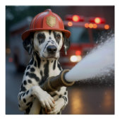 Dalmatian Dog With a Fire Hose Poster (Vorderseite)