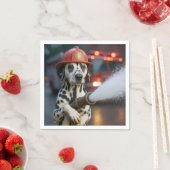 Dalmatian Dog With a Fire Hose Serviette (Beispiel)