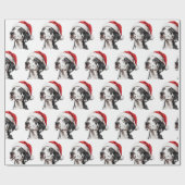Dalmatian Dog with Santa Hat Geschenkpapier (Flach)