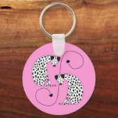 Dalmatian dogs  Metal Circle Keychain Schlüsselanhänger (Vorderseite)