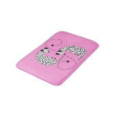 Dalmatian Dogs pink Bath Mat Badematte (Schrägansicht)