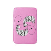 Dalmatian Dogs pink Bath Mat Badematte (Vorderseite Vertikal)