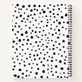 Dalmatian Dots, Spots, Black and White, Your Name Notizblock (Rückseite)