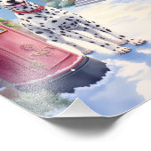 Dalmatian Festive Mailbox Christmas Art Fotodruck (Ecke)