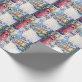 Dalmatian Festive Mailbox Christmas Art Geschenkpapier (Ecke)