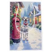 Dalmatian Festive Mailbox Christmas Art Mittlere Geschenktüte (Vorderseite)
