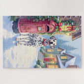 Dalmatian Festive Mailbox Christmas Art Puzzle (Horizontal)