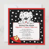 Dalmatian Fireman Boy Baby Shower Invitation Einladung (Vorderseite)