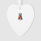 Dalmatian Halloween Vampire Dog with Pumpkin Baske Ornament (Vorderseite)