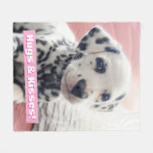 Dalmatian Heart Nose Fleecedecke (Vorderseite (Horizontal))