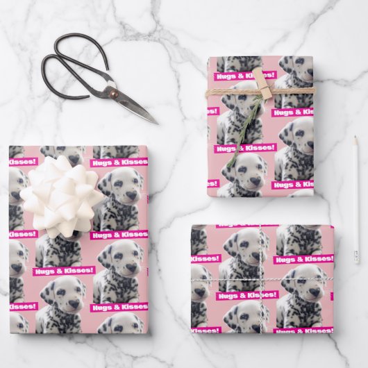 Dalmatian Heart Nose Geschenkpapier Set (Vorderseite)