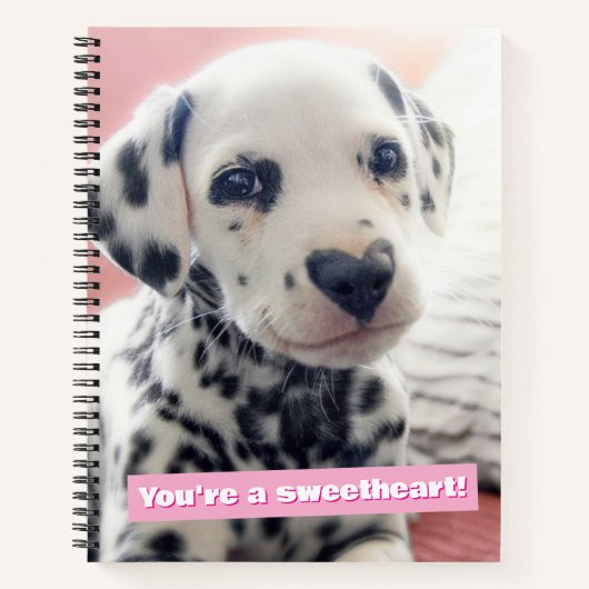 Dalmatian Heart Nose Notizblock (Vorderseite)