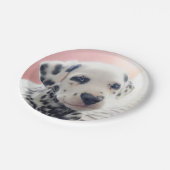 Dalmatian Heart Nose Pappteller (Schrägansicht)