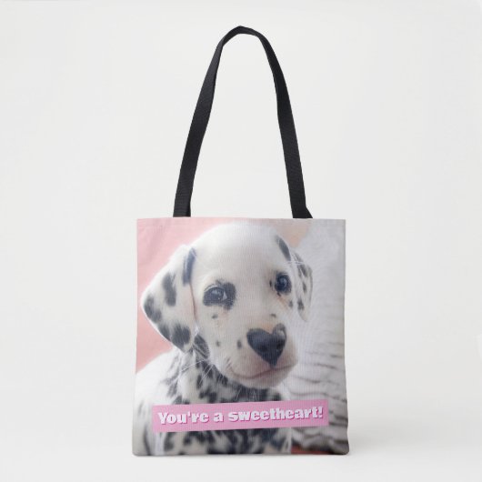 Dalmatian Heart Nose Tasche (Vorderseite)