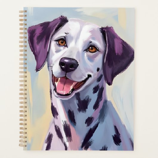 Dalmatian-Hund-Aquarellmalerei Planer (Vorderseite)