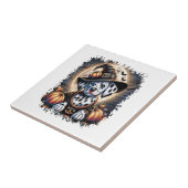 Dalmatian-Hund Halloween Fliese (Seite)