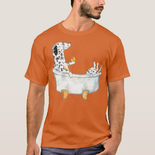 Dalmatian-Hund-Toilette Malerei 2 T-Shirt