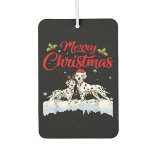 Dalmatian-Hund-Weihnachtsbeleuchtung Santa-Hut Xma Autolufterfrischer