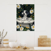 Dalmatian In Bathtub Poster, Funny Dog Poster (Küche)