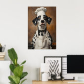 Dalmatian In Chefs Hat Poster, Pet Poster (Heimbüro)