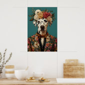 Dalmatian In Suit Poster, Dalmatian Portrait Poster (Küche)